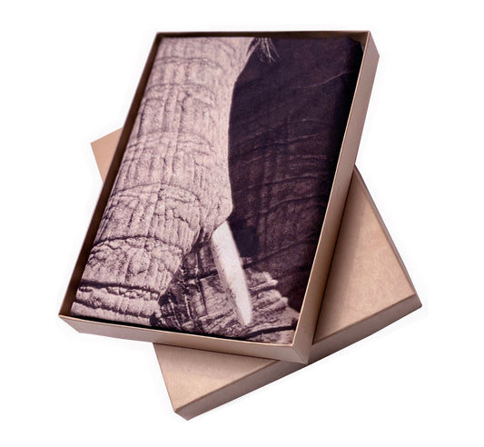 Walking With Elephants Silk Scarf. Limited Edition 15 Scarves. Only 1 Left